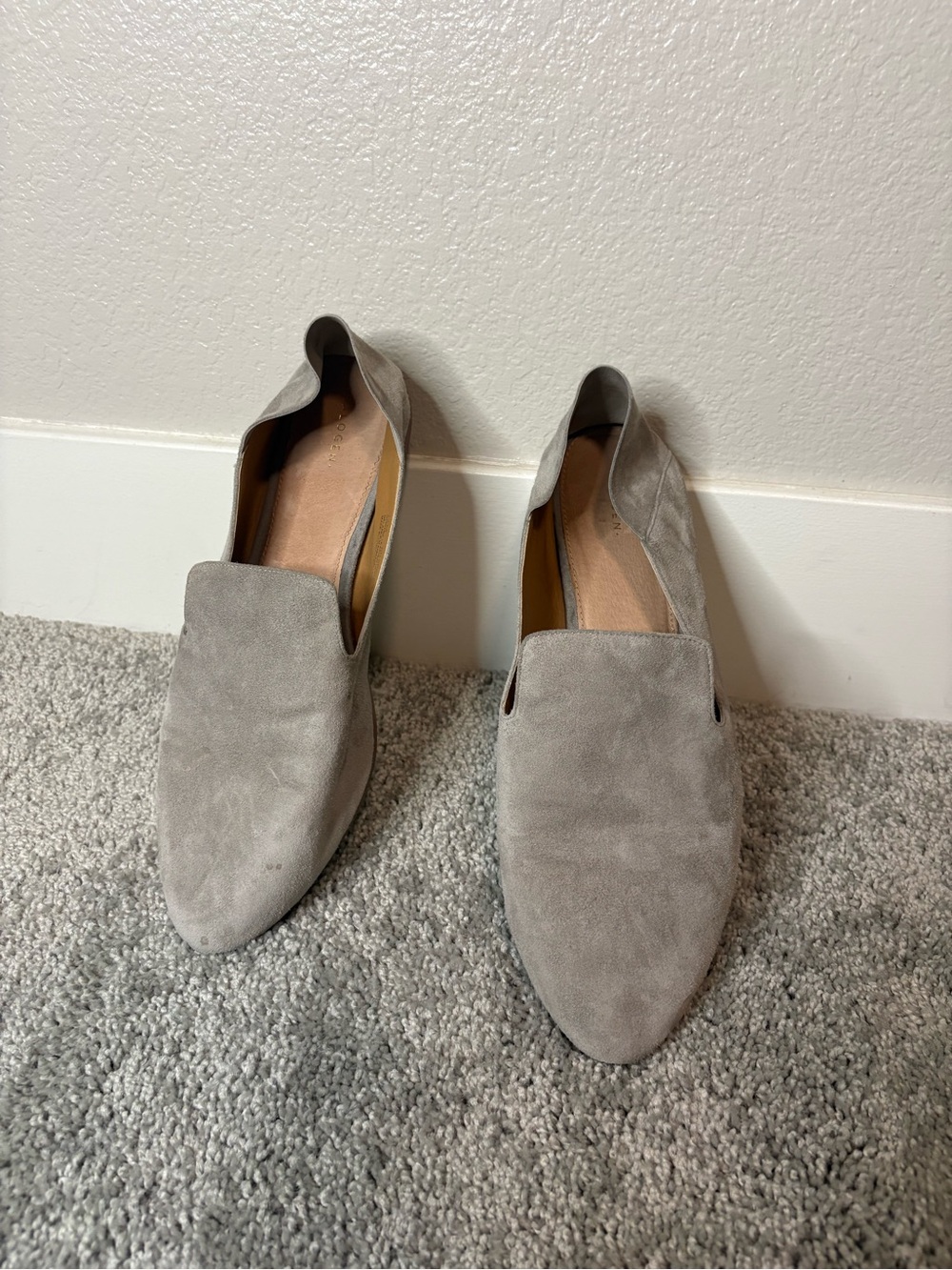 Halogen Light Gray Suede Slip-On Loafers - Picture 4 of 4